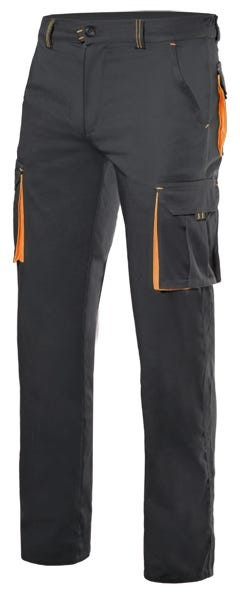 103024S.PANTALÓN STRETCH BICOLOR NEGRO/NARANJA 34