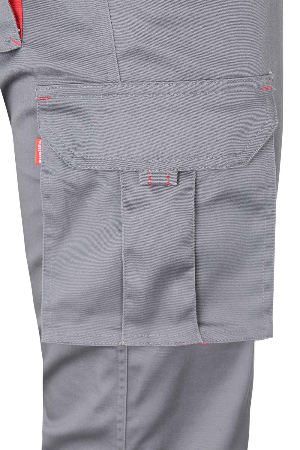 103024S.PANTALÓN STRETCH BICOLOR GRIS/ROJO 34