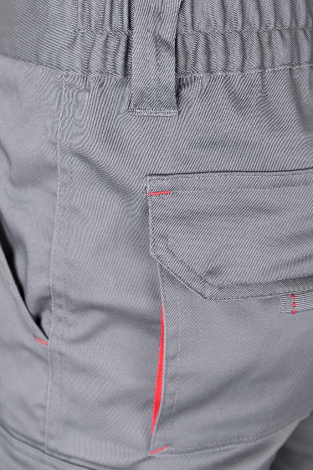 103024S.PANTALÓN STRETCH BICOLOR GRIS/ROJO 34
