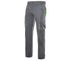 103024S.PANTALÓN STRETCH BICOLOR GRIS/VERDE LIMA 48