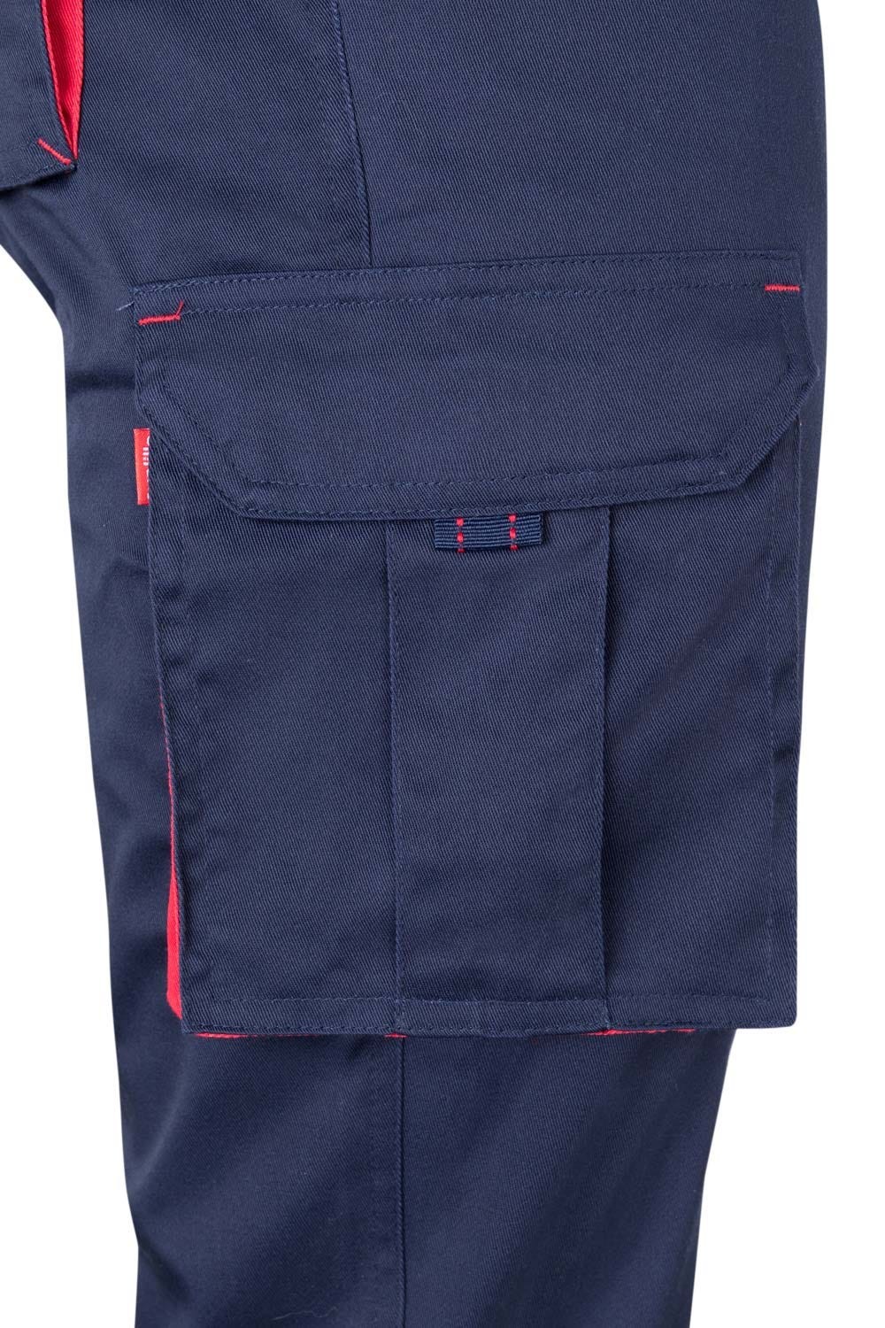103024S.PANTALÓN STRETCH BICOLOR AZUL NAVY/ROJO 34