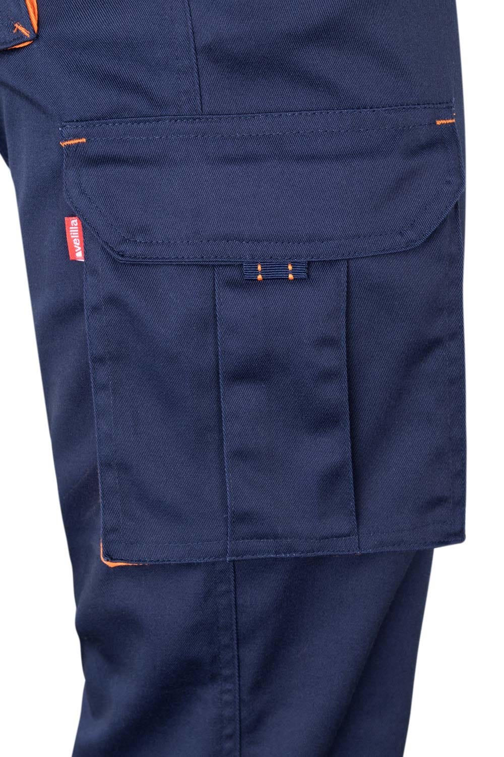 103024S.PANTALÓN STRETCH BICOLOR AZUL NAVY/NARANJA 34