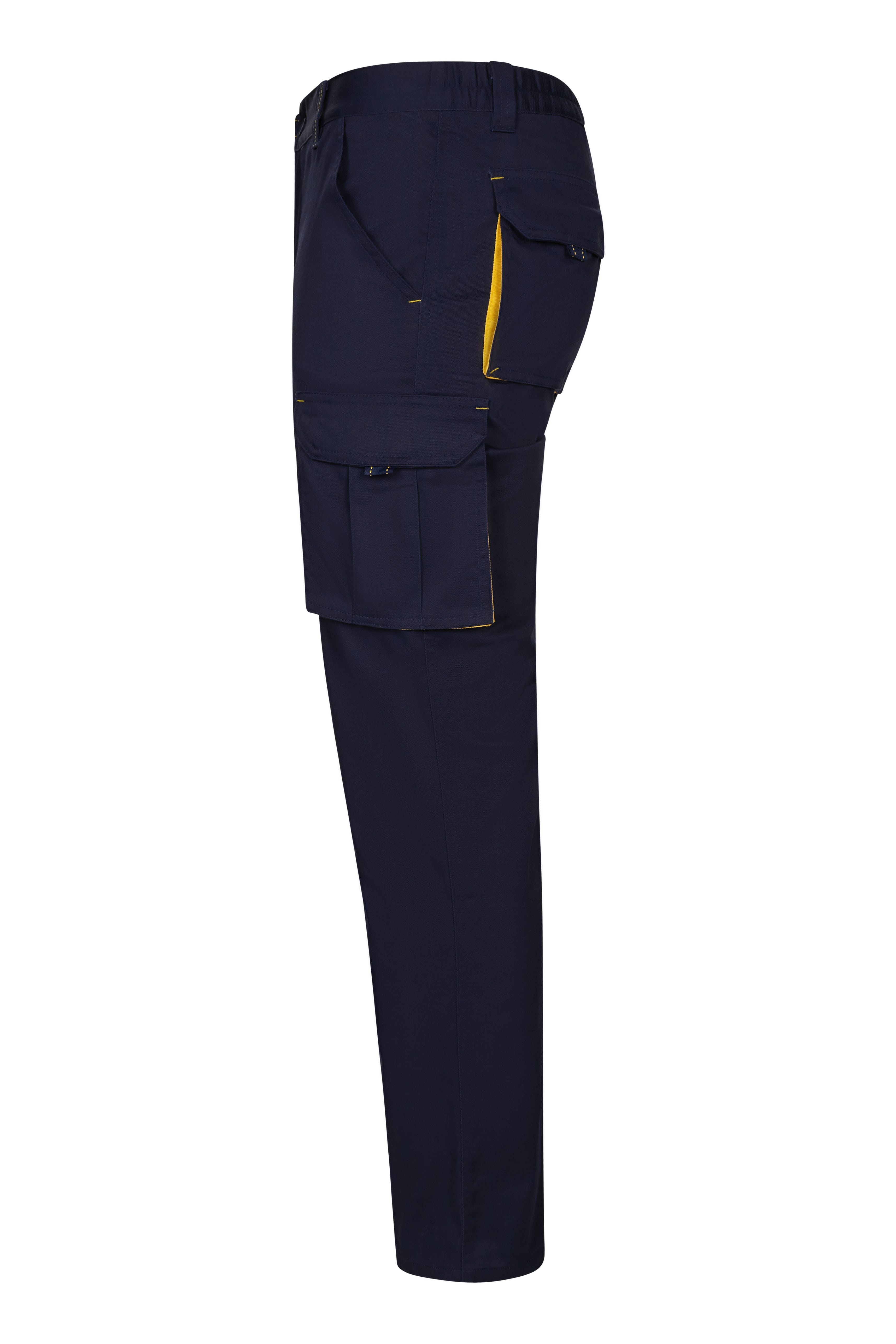 103024S.PANTALÓN STRETCH BICOLOR AZUL NAVY/AMARILLO 34