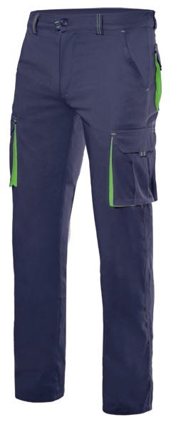 103024S.PANTALÓN STRETCH BICOLOR AZUL NAVY/VERDE LIMA 34