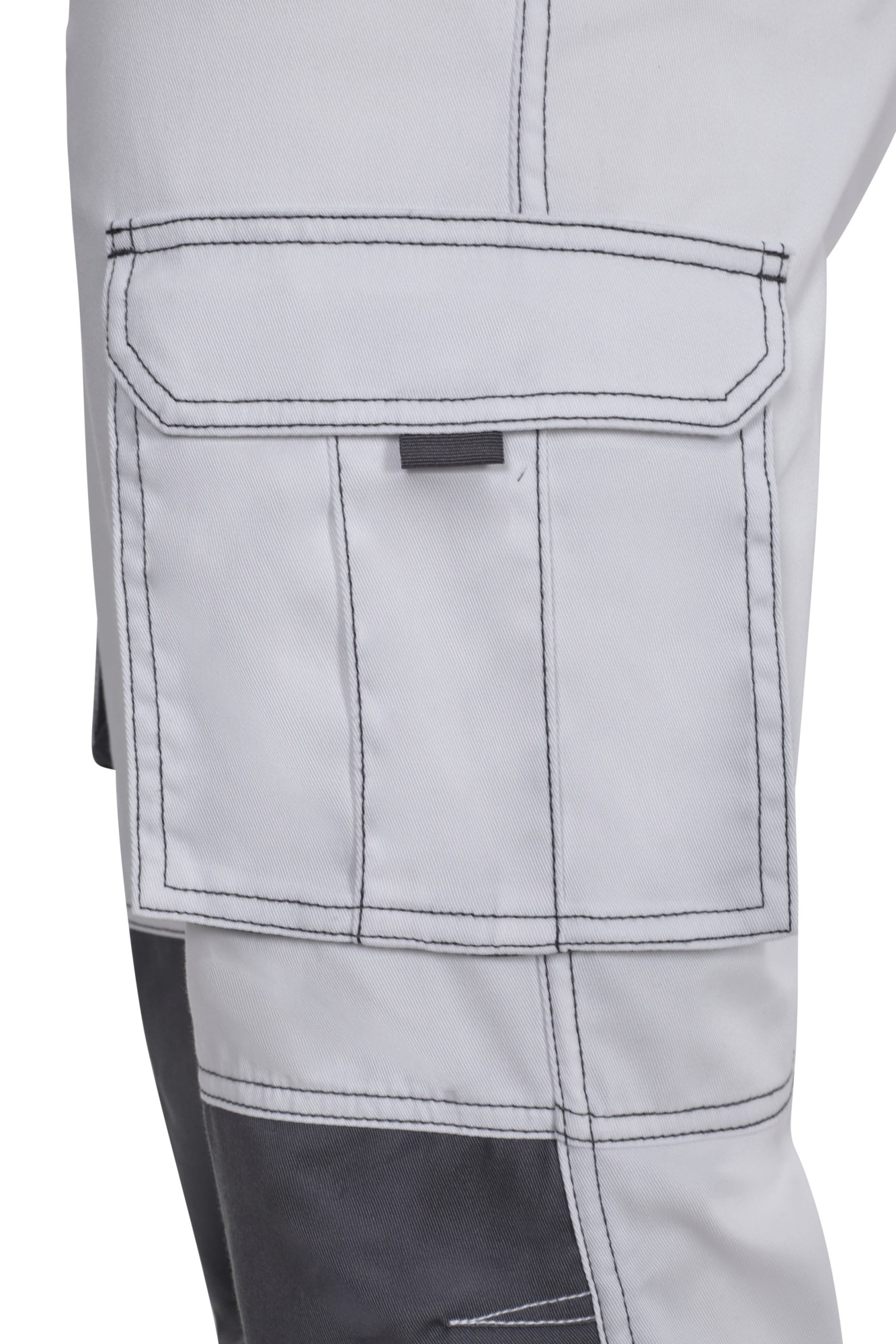 103031S.PANTALÓN STRETCH BICOLOR BLANCO/GRIS 34