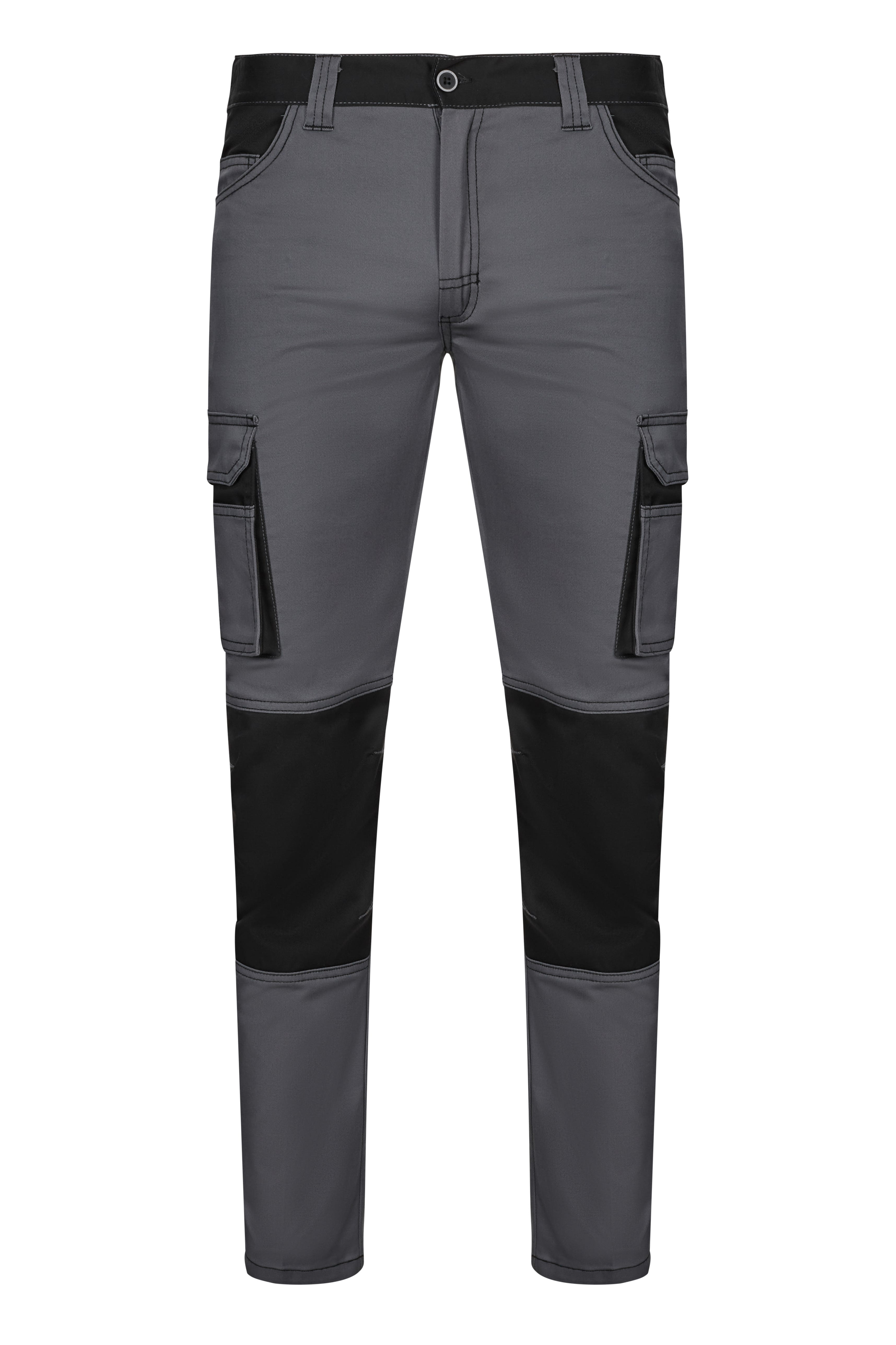 103031S.PANTALÓN STRETCH BICOLOR GRIS/NEGRO 34