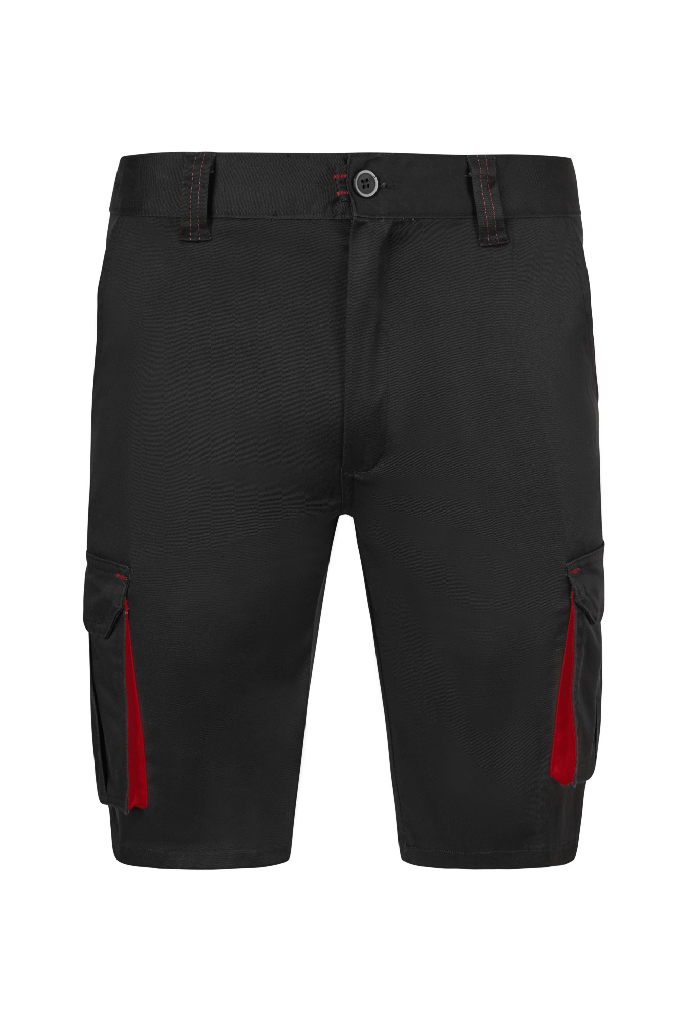 103034S.BERMUDA STRETCH BICOLOR NEGRO/ROJO 34