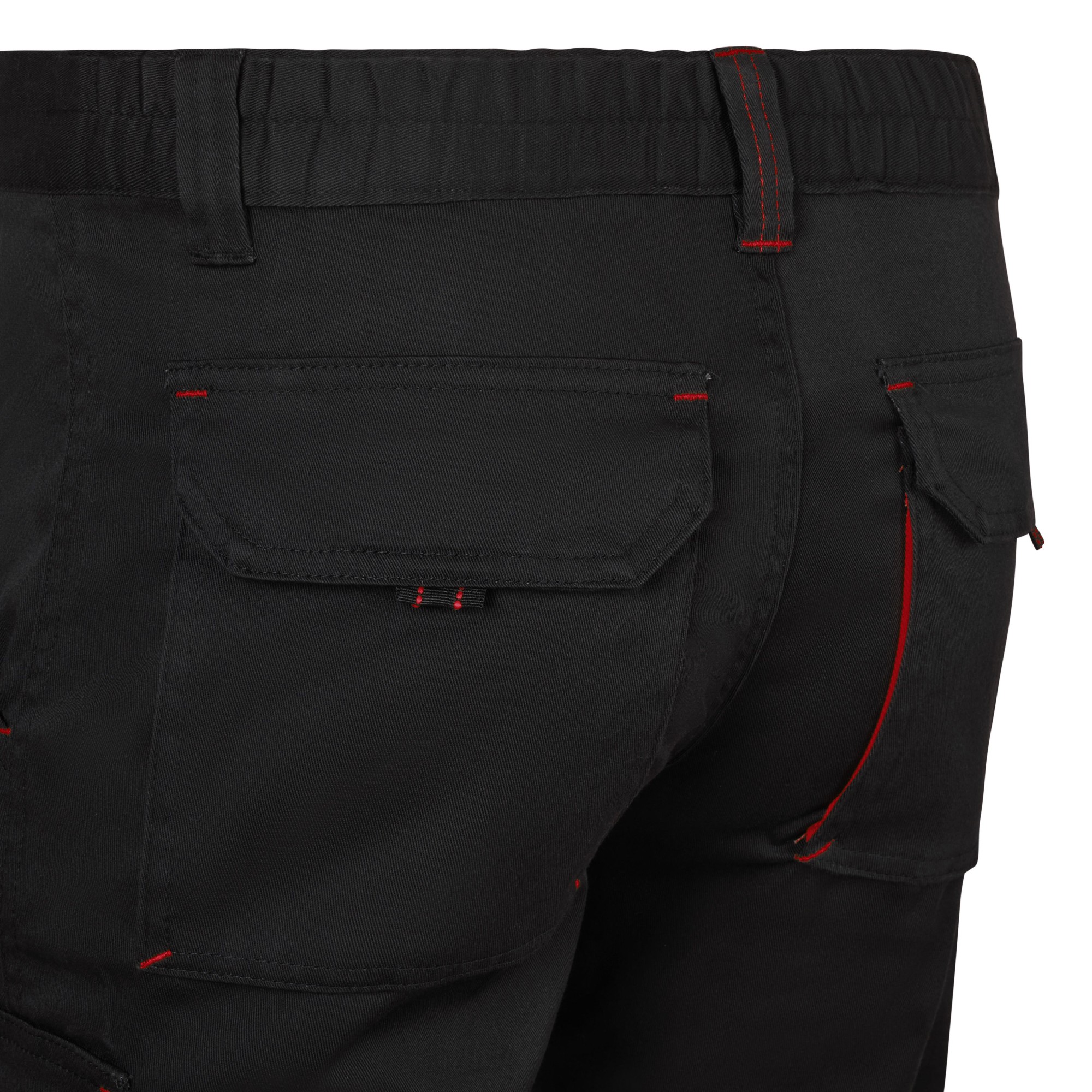 103034S.BERMUDA STRETCH BICOLOR NEGRO/ROJO 34