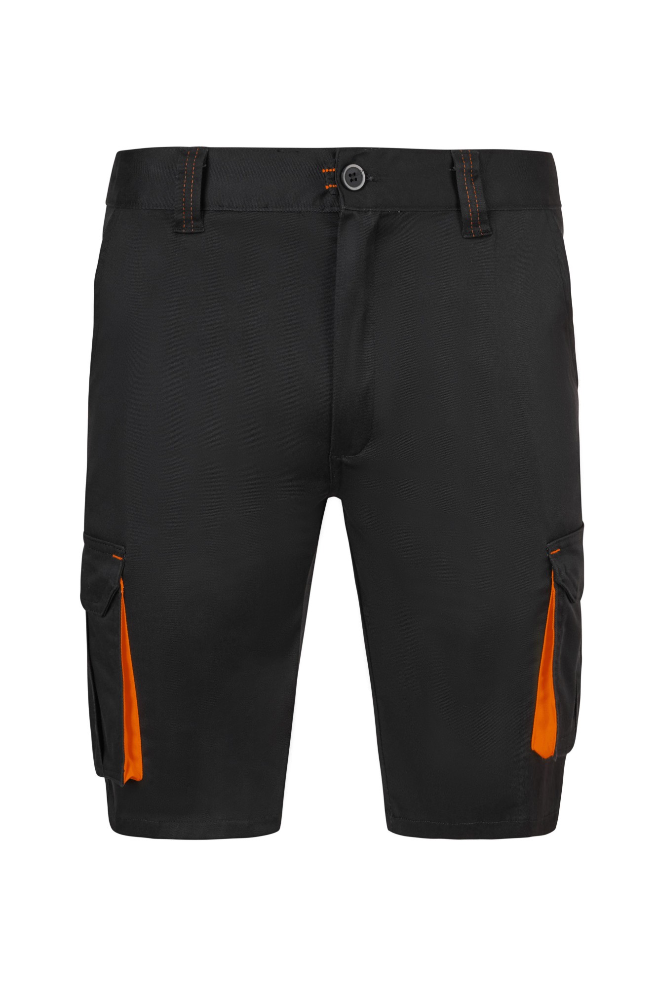 103034S.BERMUDA STRETCH BICOLOR NEGRO/NARANJA 34