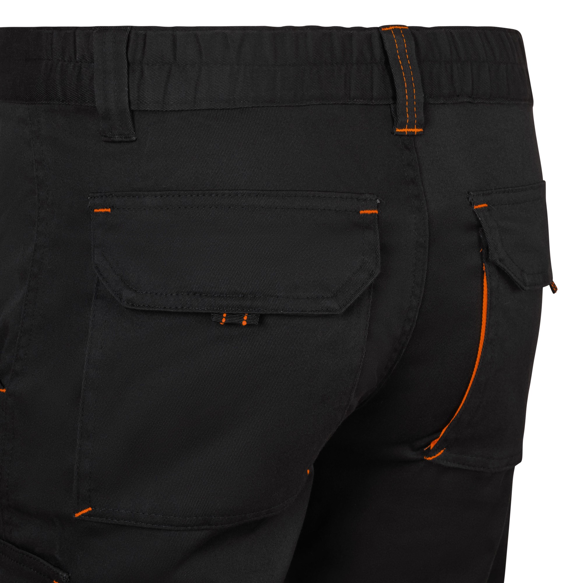 103034S.BERMUDA STRETCH BICOLOR NEGRO/NARANJA 34