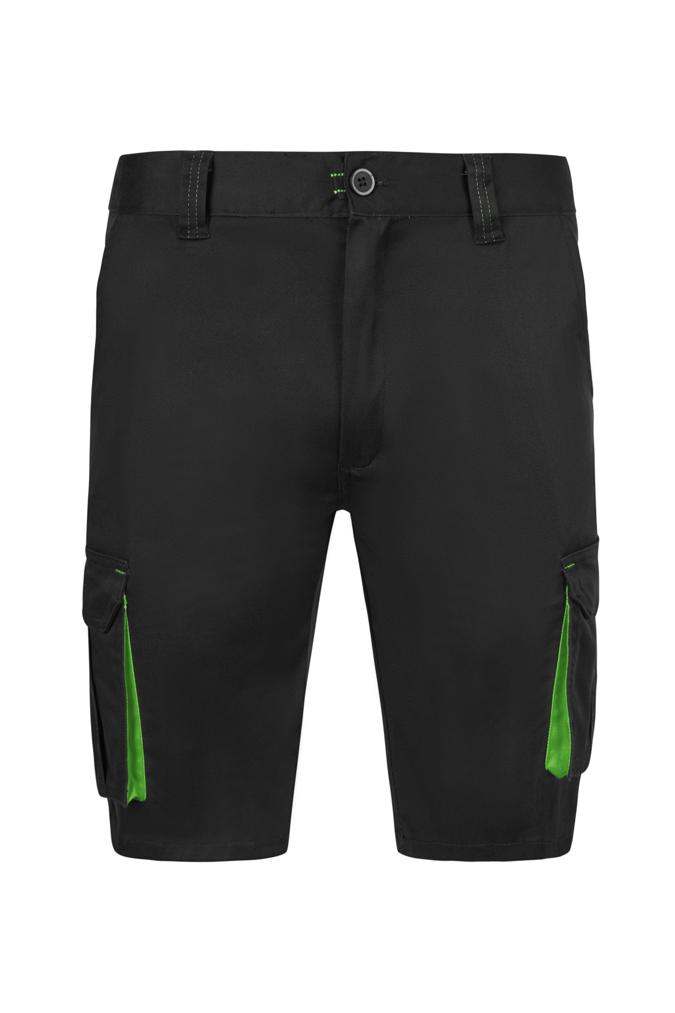 103034S.BERMUDA STRETCH BICOLOR NEGRO/VERDE LIMA 34