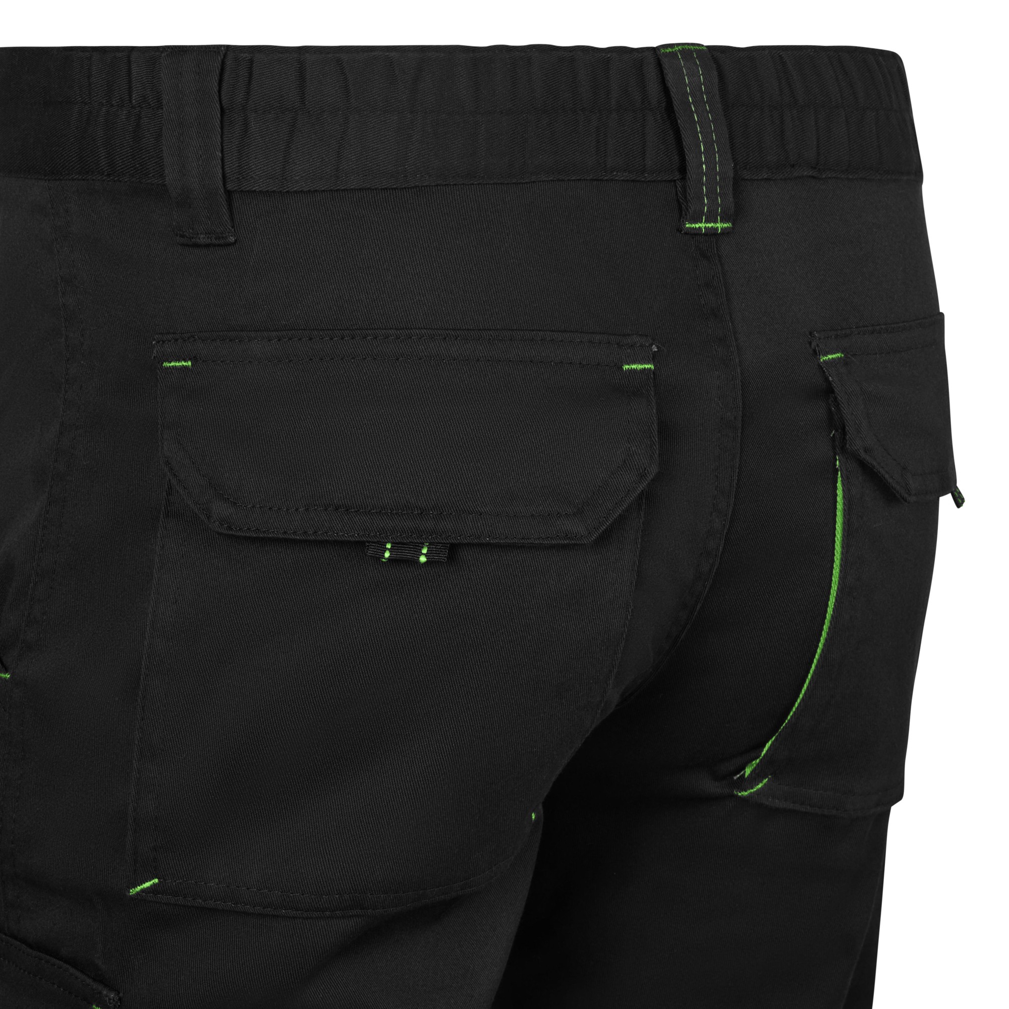 103034S.BERMUDA STRETCH BICOLOR NEGRO/VERDE LIMA 34