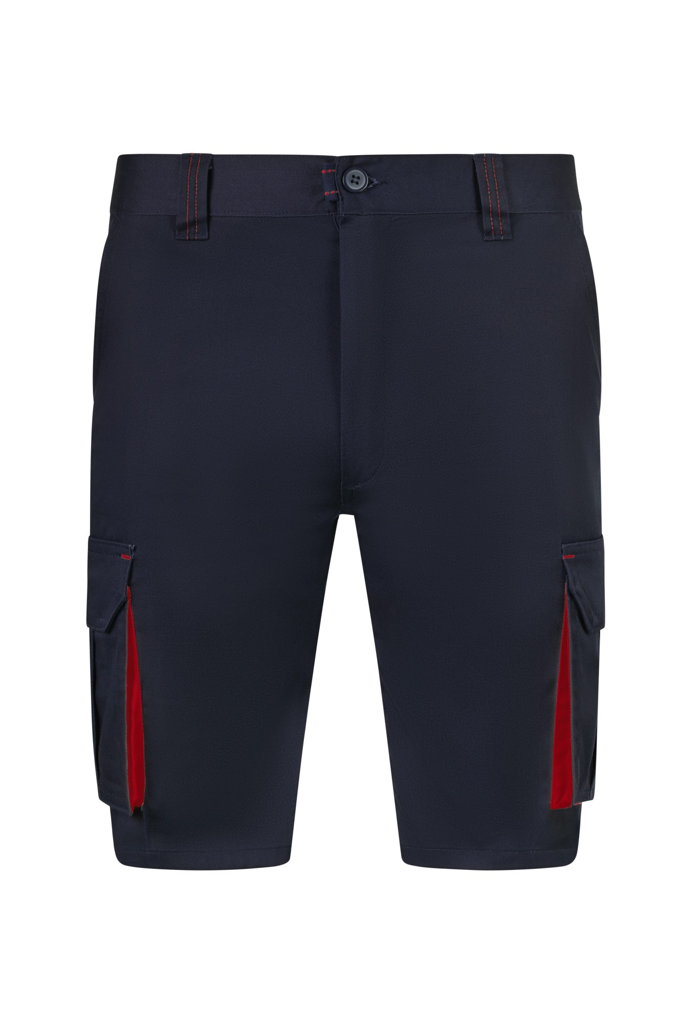 103034S.BERMUDA STRETCH BICOLOR AZUL NAVY/ROJO 34