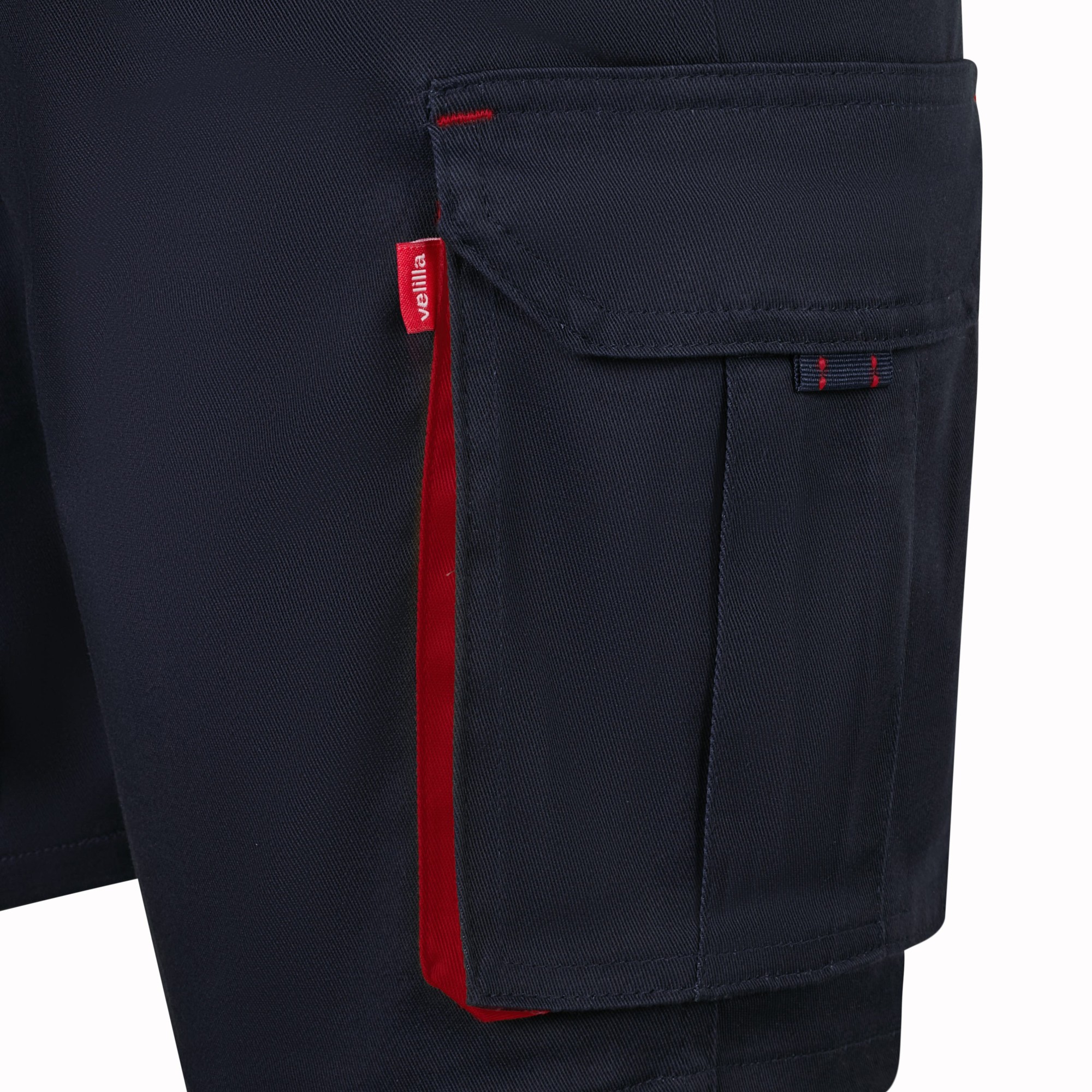 103034S.BERMUDA STRETCH BICOLOR AZUL NAVY/ROJO 34