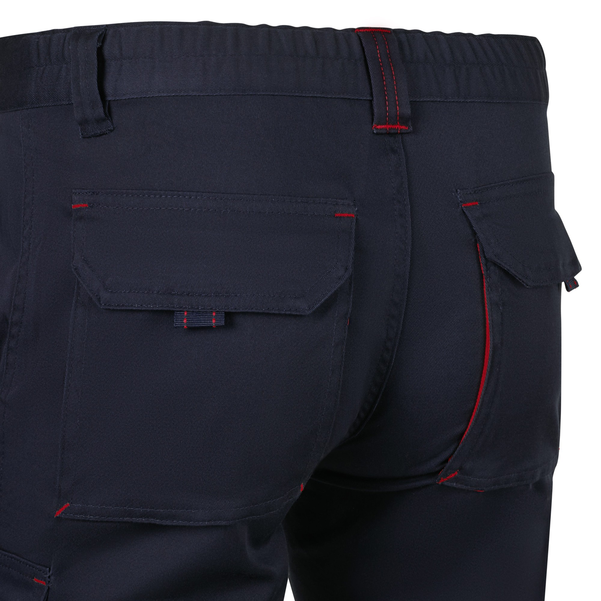 103034S.BERMUDA STRETCH BICOLOR AZUL NAVY/ROJO 34
