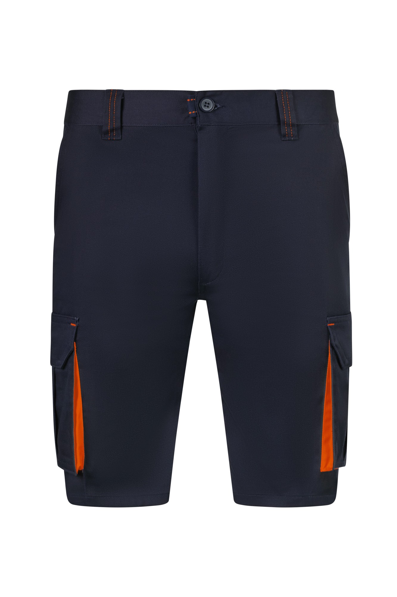 103034S.BERMUDA STRETCH BICOLOR AZUL NAVY/NARANJA 34