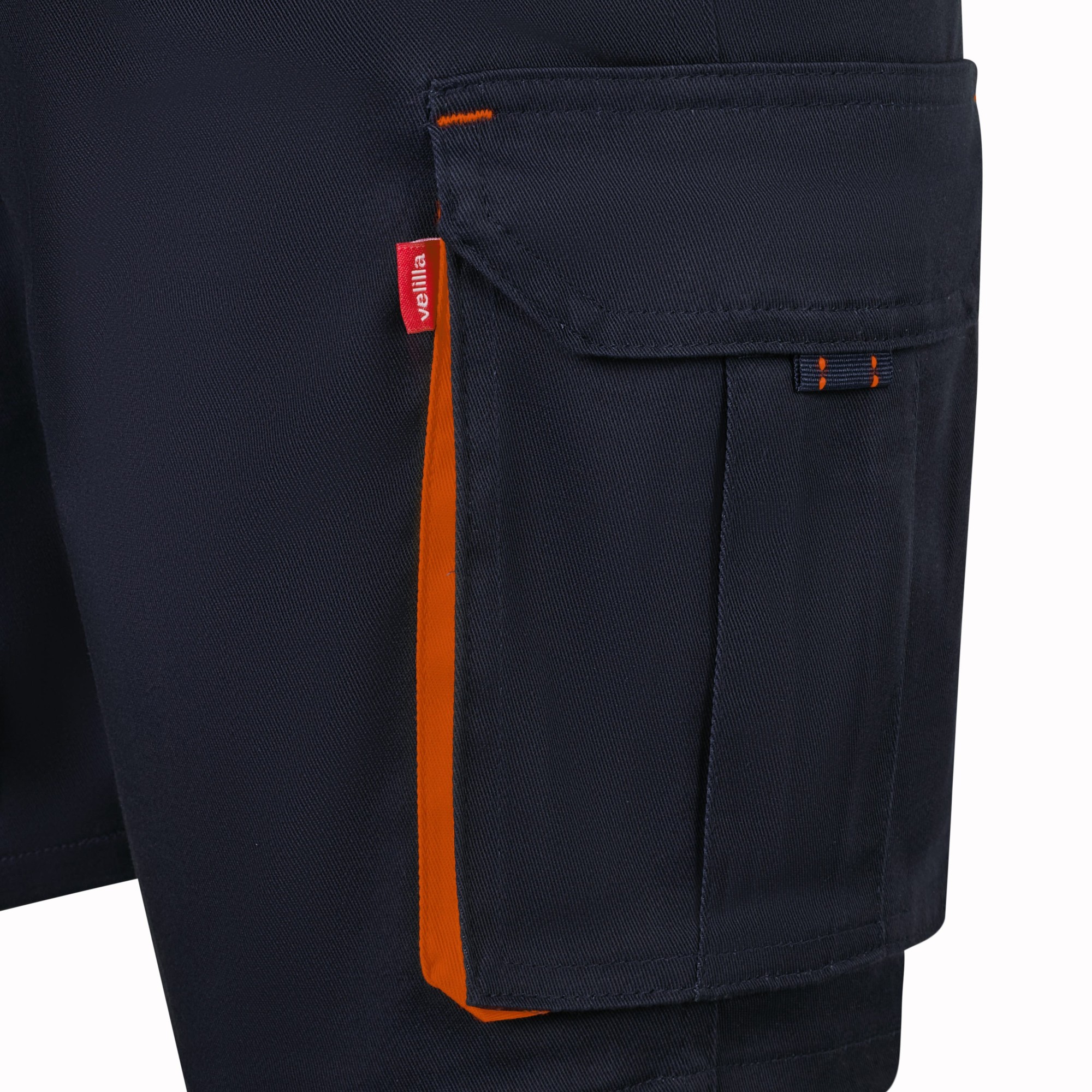 103034S.BERMUDA STRETCH BICOLOR AZUL NAVY/NARANJA 34