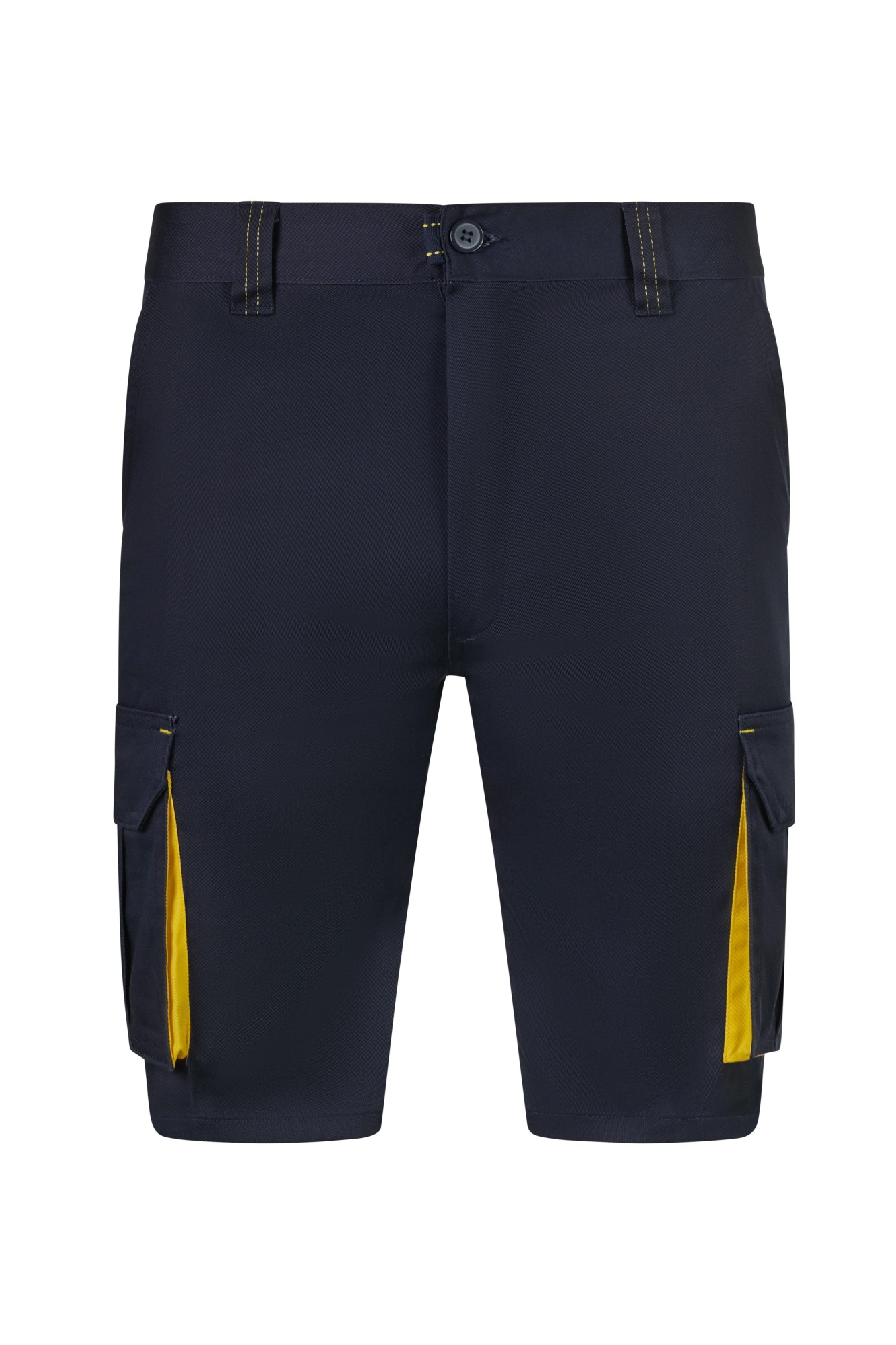 103034S.BERMUDA STRETCH BICOLOR AZUL NAVY/AMARILLO 34