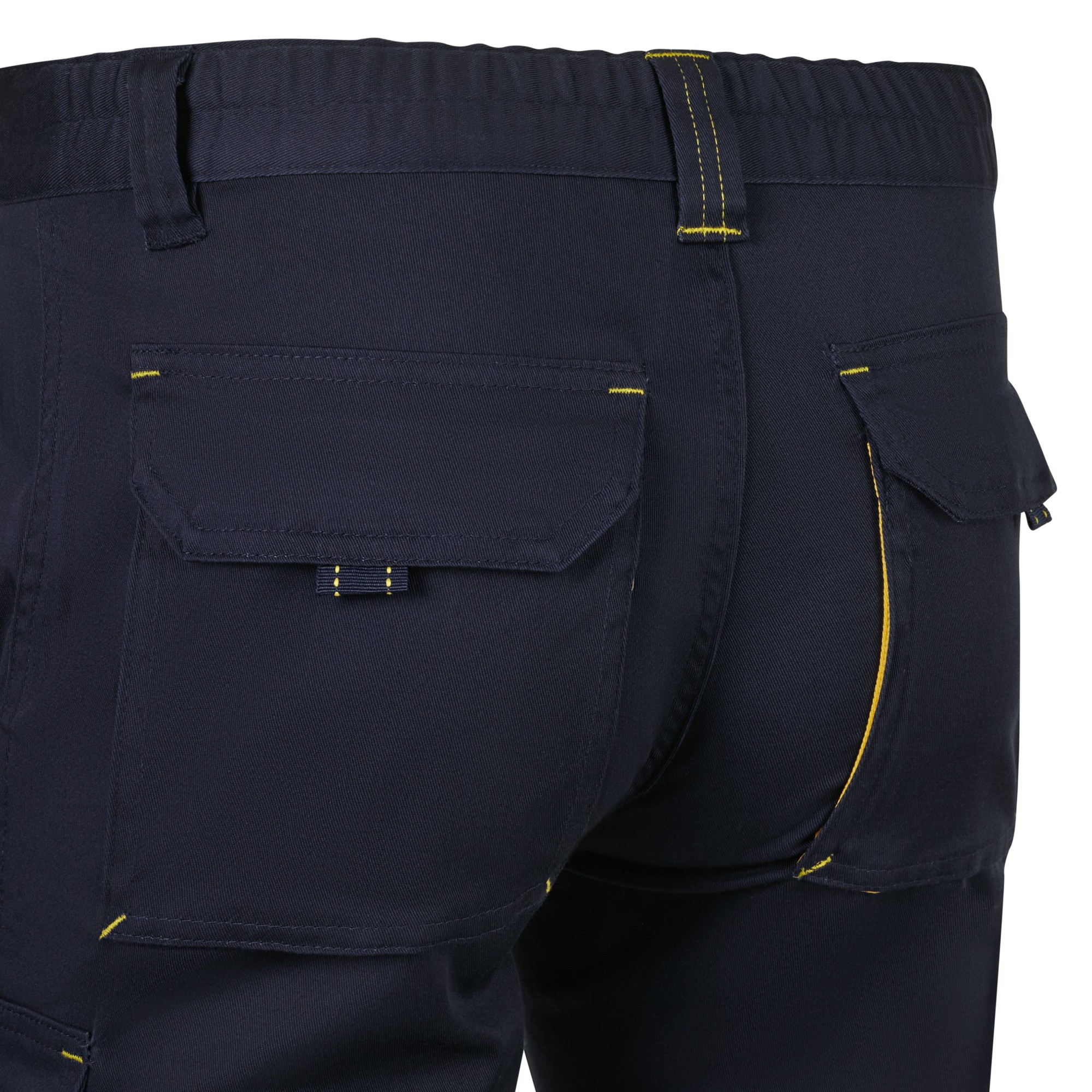 103034S.BERMUDA STRETCH BICOLOR AZUL NAVY/AMARILLO 34