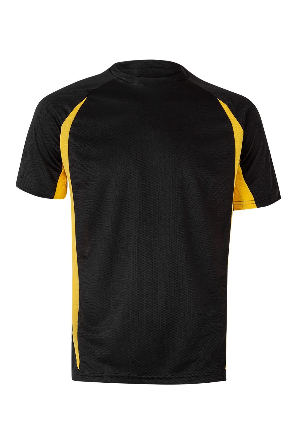105501.CAMISETA TÉCNICA BICOLOR NEGRO/AMARILLO 2XL