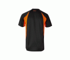 105501.CAMISETA TÉCNICA BICOLOR NEGRO/NARANJA FLÚOR 2XL