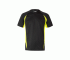 105501.CAMISETA TÉCNICA BICOLOR NEGRO/AMARILLO FLÚOR 2XL