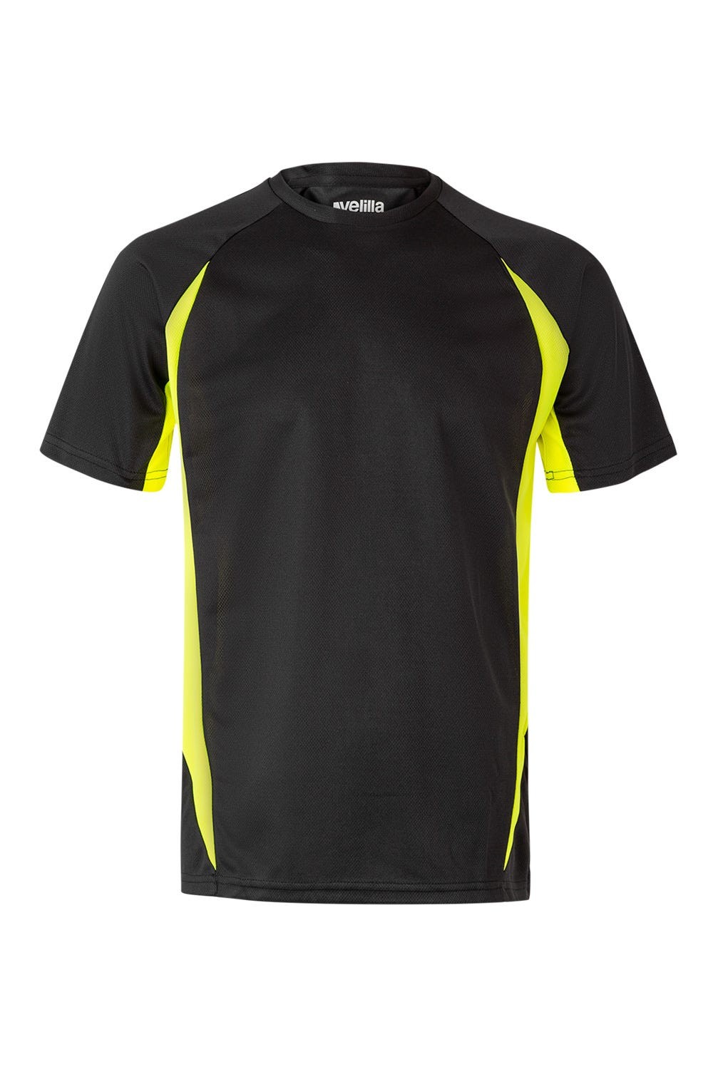 105501.CAMISETA TÉCNICA BICOLOR NEGRO/AMARILLO FLÚOR 2XL