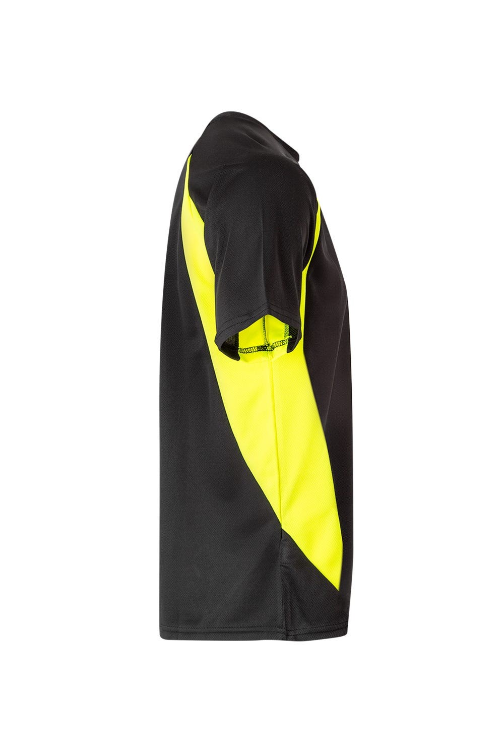 105501.CAMISETA TÉCNICA BICOLOR NEGRO/AMARILLO FLÚOR 2XL