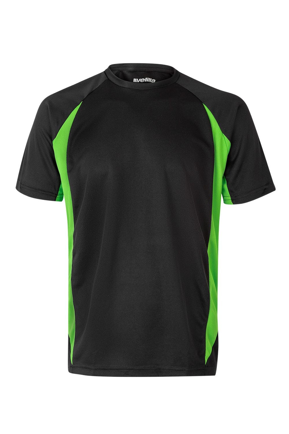 105501.CAMISETA TÉCNICA BICOLOR NEGRO/VERDE LIMA 2XL