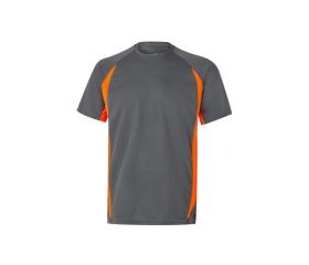 105501.CAMISETA TÉCNICA BICOLOR GRIS/NARANJA FLÚOR XL
