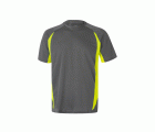 105501.CAMISETA TÉCNICA BICOLOR GRIS/AMARILLO FLÚOR 2XL