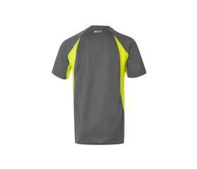 105501.CAMISETA TÉCNICA BICOLOR GRIS/AMARILLO FLÚOR L