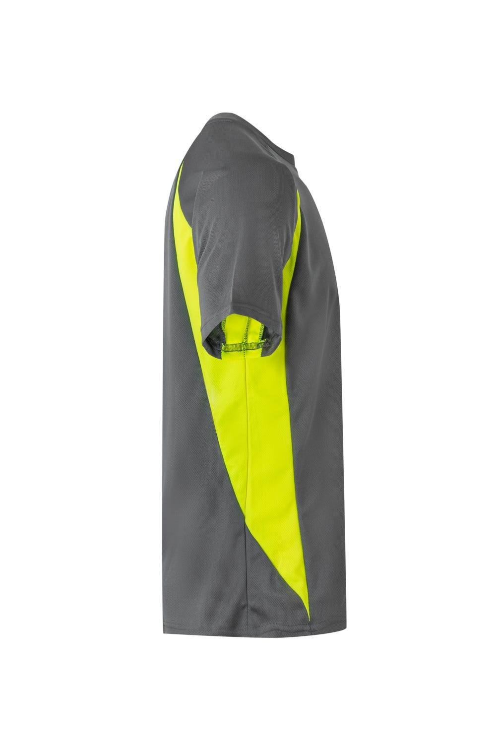 105501.CAMISETA TÉCNICA BICOLOR GRIS/AMARILLO FLÚOR 2XL