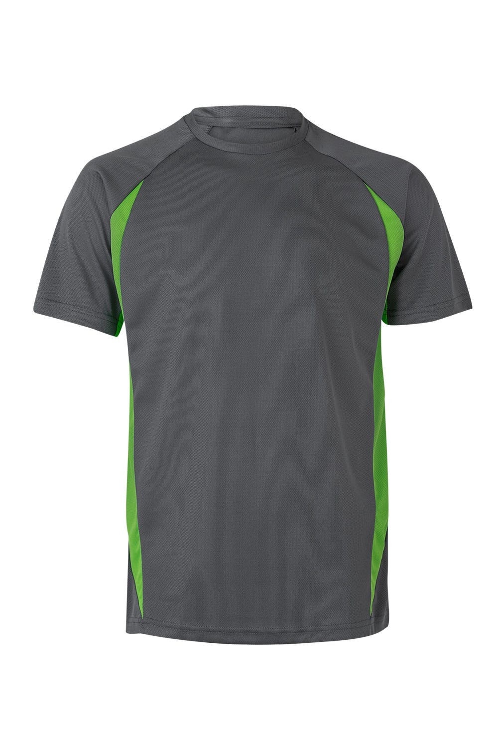 105501.CAMISETA TÉCNICA BICOLOR GRIS/VERDE LIMA 2XL