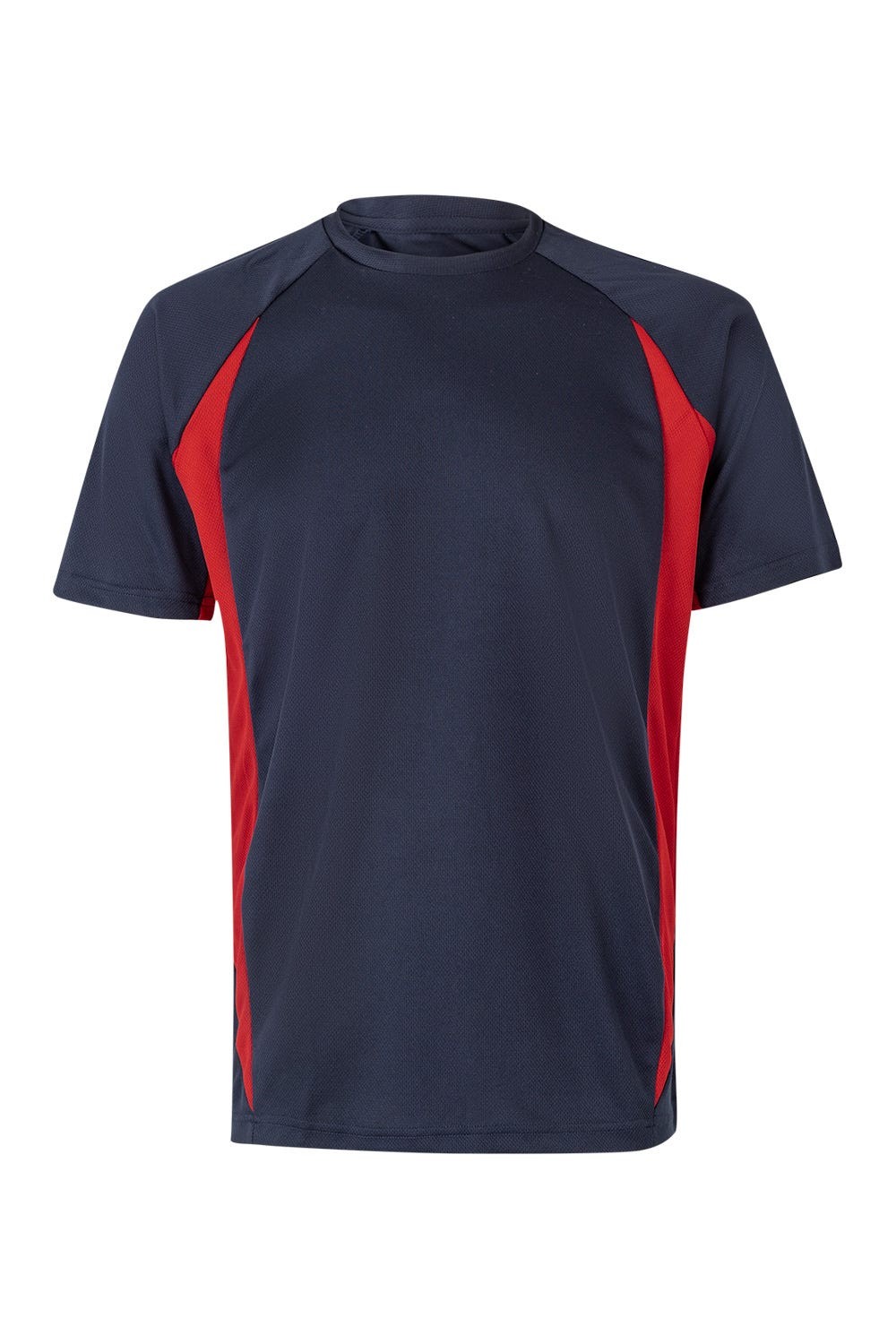 105501.CAMISETA TÉCNICA BICOLOR AZUL NAVY/ROJO 2XL
