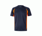 105501.CAMISETA TÉCNICA BICOLOR AZUL NAVY/NARANJA FLÚOR 2XL