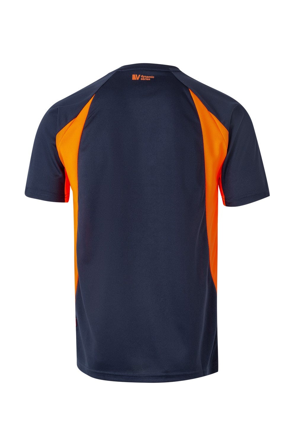 105501.CAMISETA TÉCNICA BICOLOR AZUL NAVY/NARANJA FLÚOR 2XL