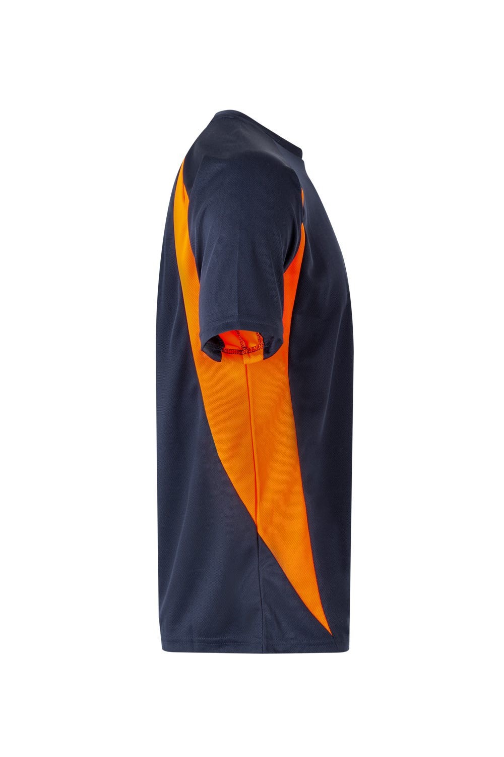 105501.CAMISETA TÉCNICA BICOLOR AZUL NAVY/NARANJA FLÚOR 2XL