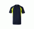 105501.CAMISETA TÉCNICA BICOLOR AZUL NAVY/AMARILLO FLÚOR 2XL