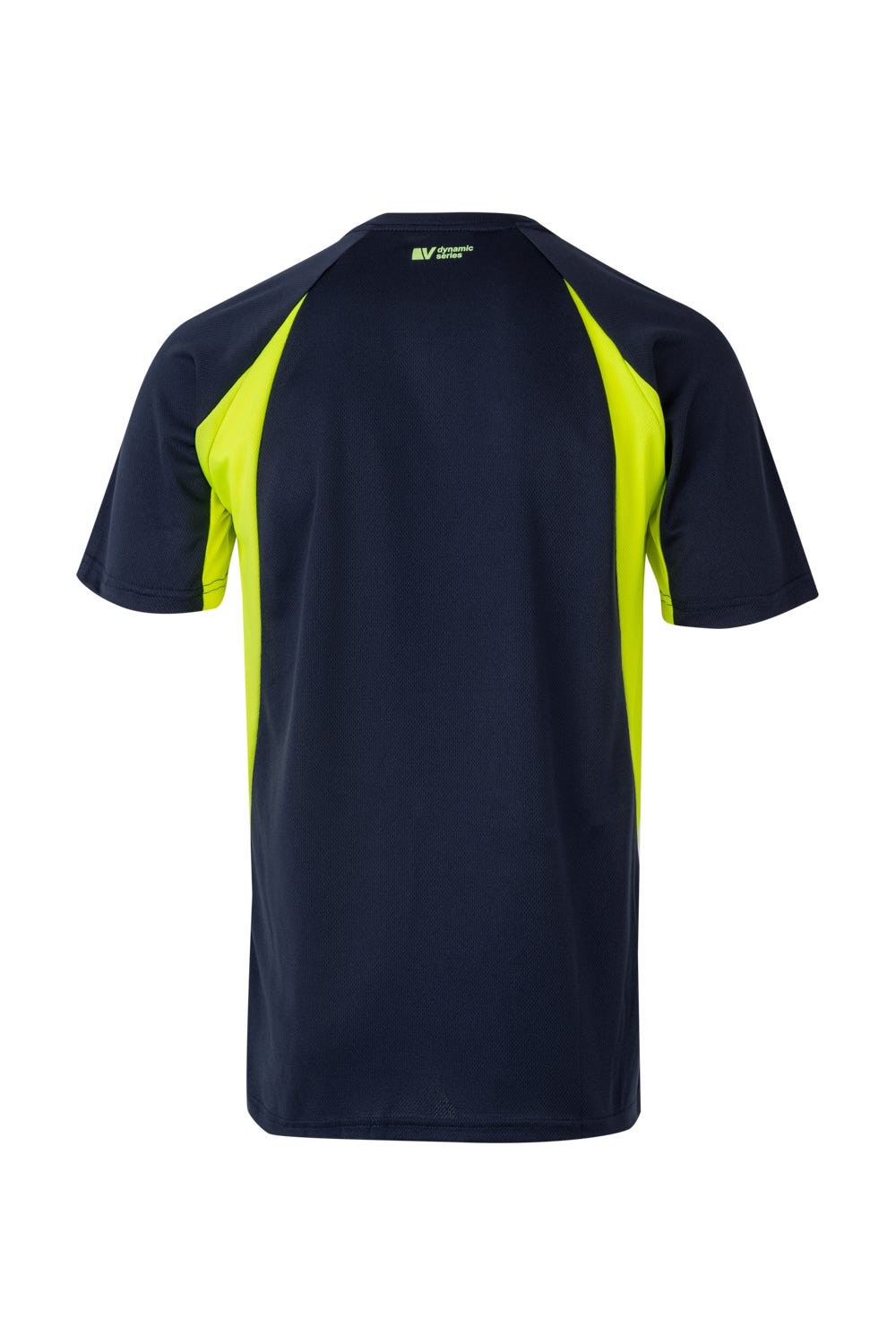 105501.CAMISETA TÉCNICA BICOLOR AZUL NAVY/AMARILLO FLÚOR 2XL