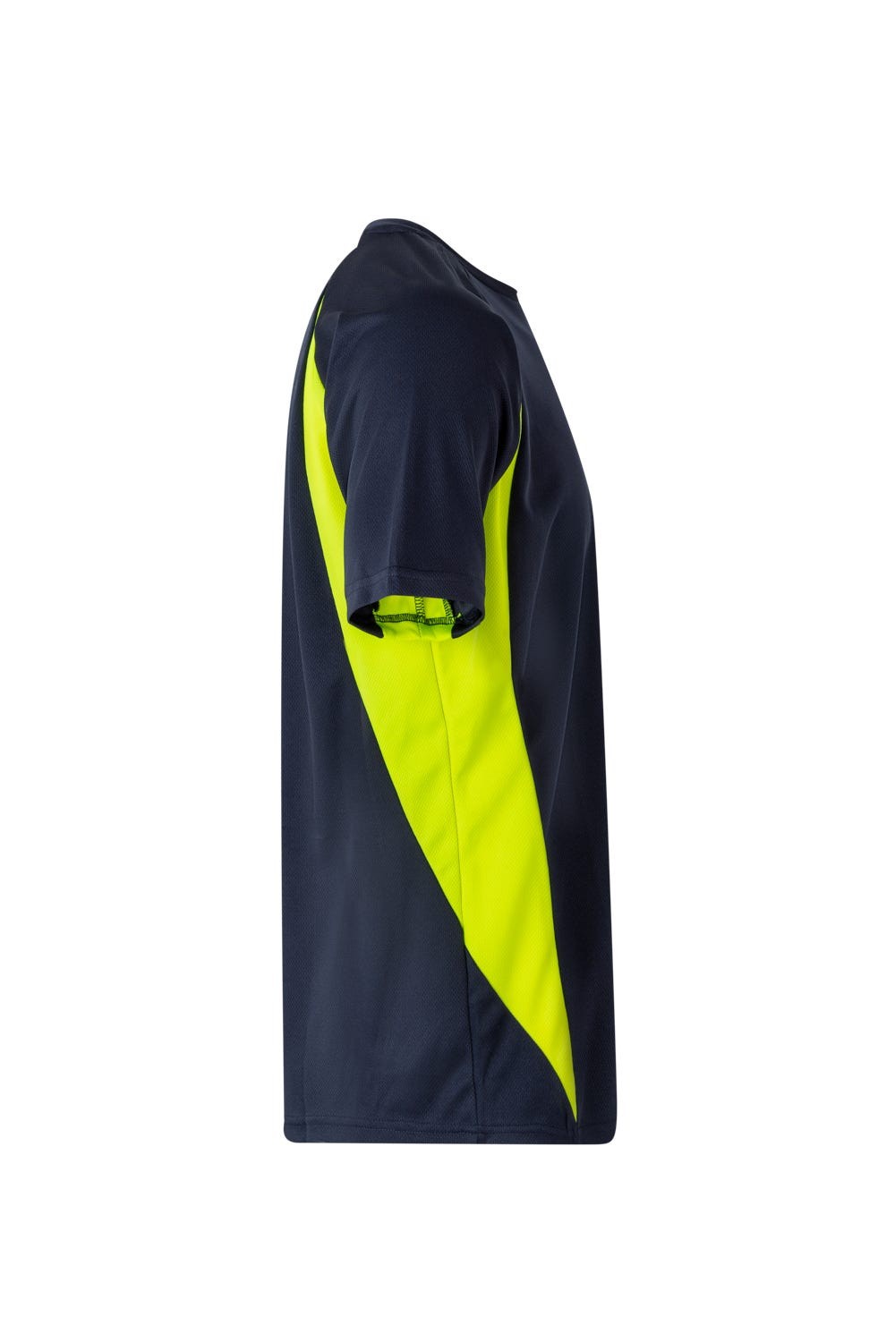 105501.CAMISETA TÉCNICA BICOLOR AZUL NAVY/AMARILLO FLÚOR 2XL