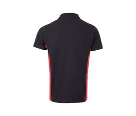 105504.POLO BICOLOR MC NEGRO/ROJO M