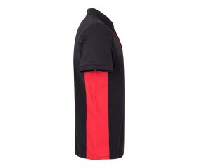 105504.POLO BICOLOR MC NEGRO/ROJO M