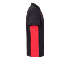 105504.POLO BICOLOR MC NEGRO/ROJO M
