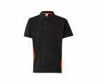 105504.POLO BICOLOR MC NEGRO/NARANJA 2XL