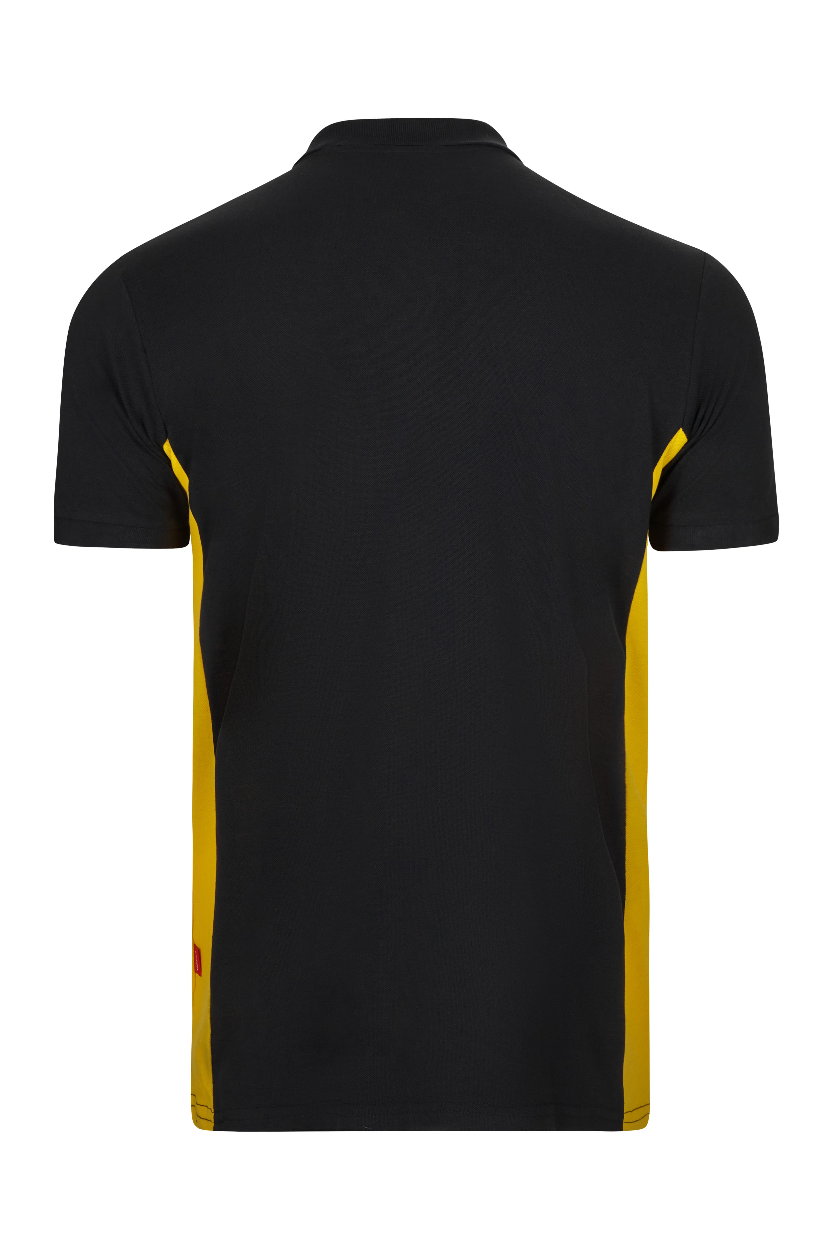 105504.POLO BICOLOR MC NEGRO/AMARILLO XS