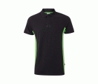 105504.POLO BICOLOR MC NEGRO/VERDE LIMA 2XL