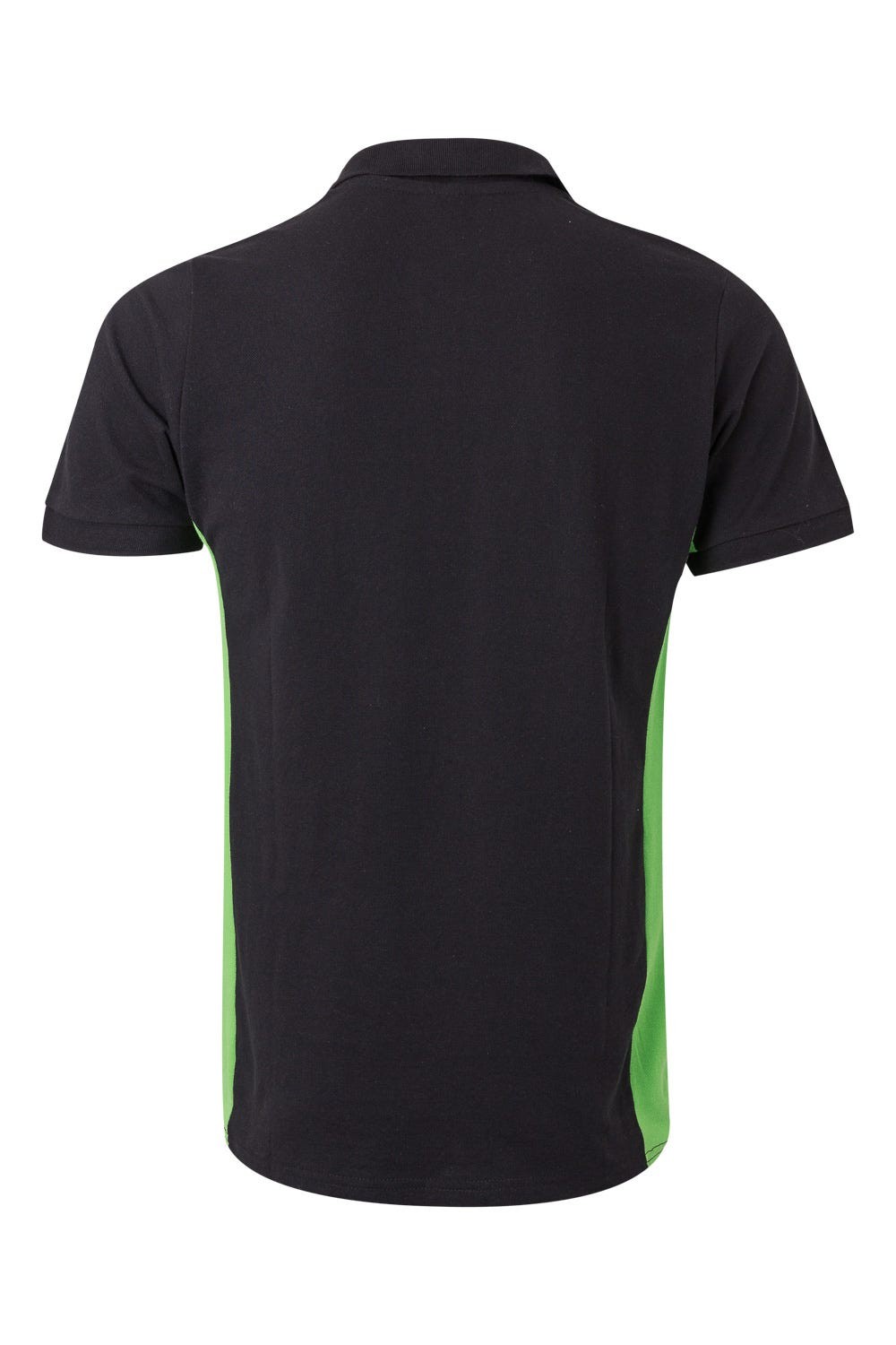 105504.POLO BICOLOR MC NEGRO/VERDE LIMA 2XL