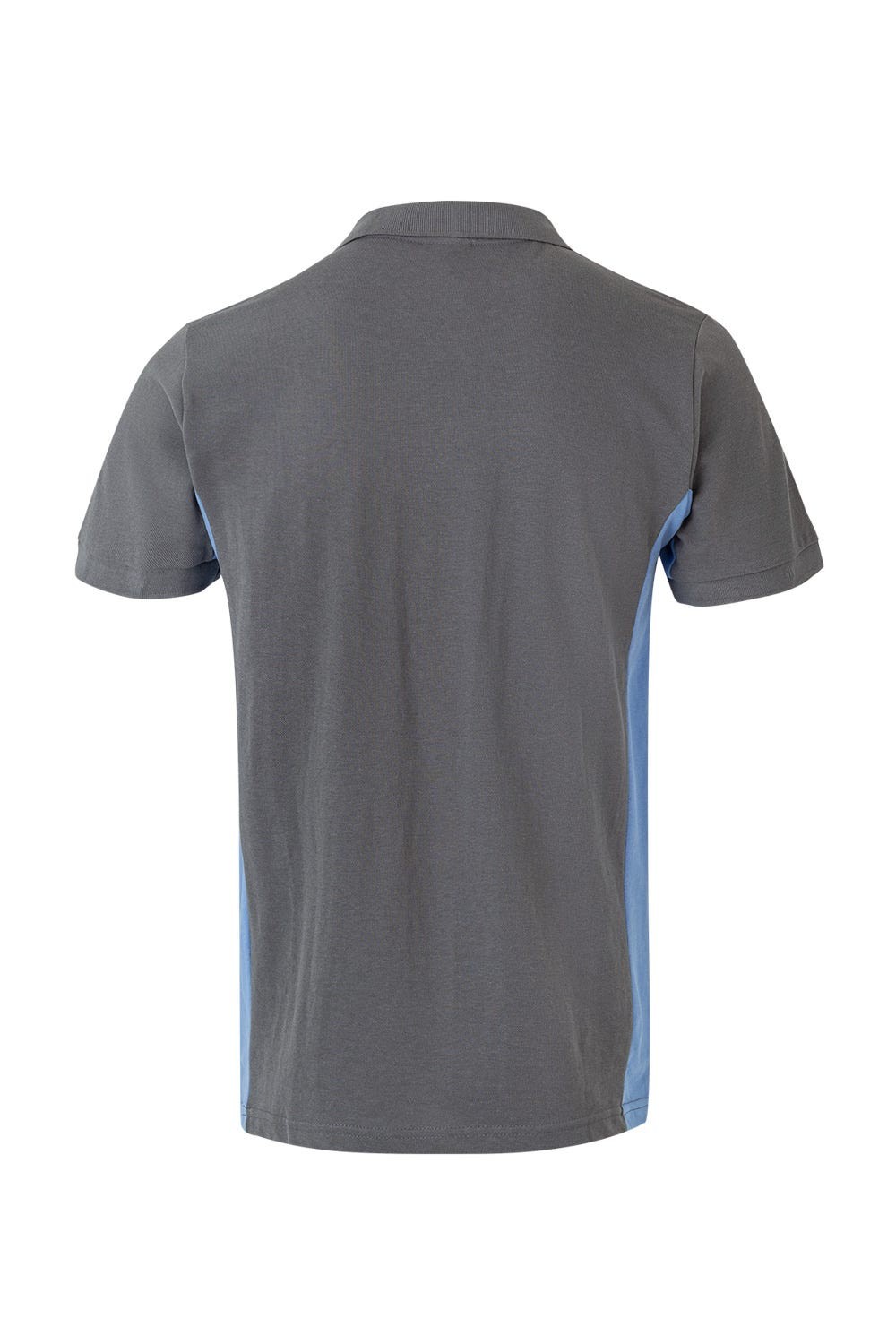 105504.POLO BICOLOR MC GRIS/CELESTE 2XL