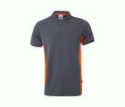 105504.POLO BICOLOR MC GRIS/NARANJA 2XL